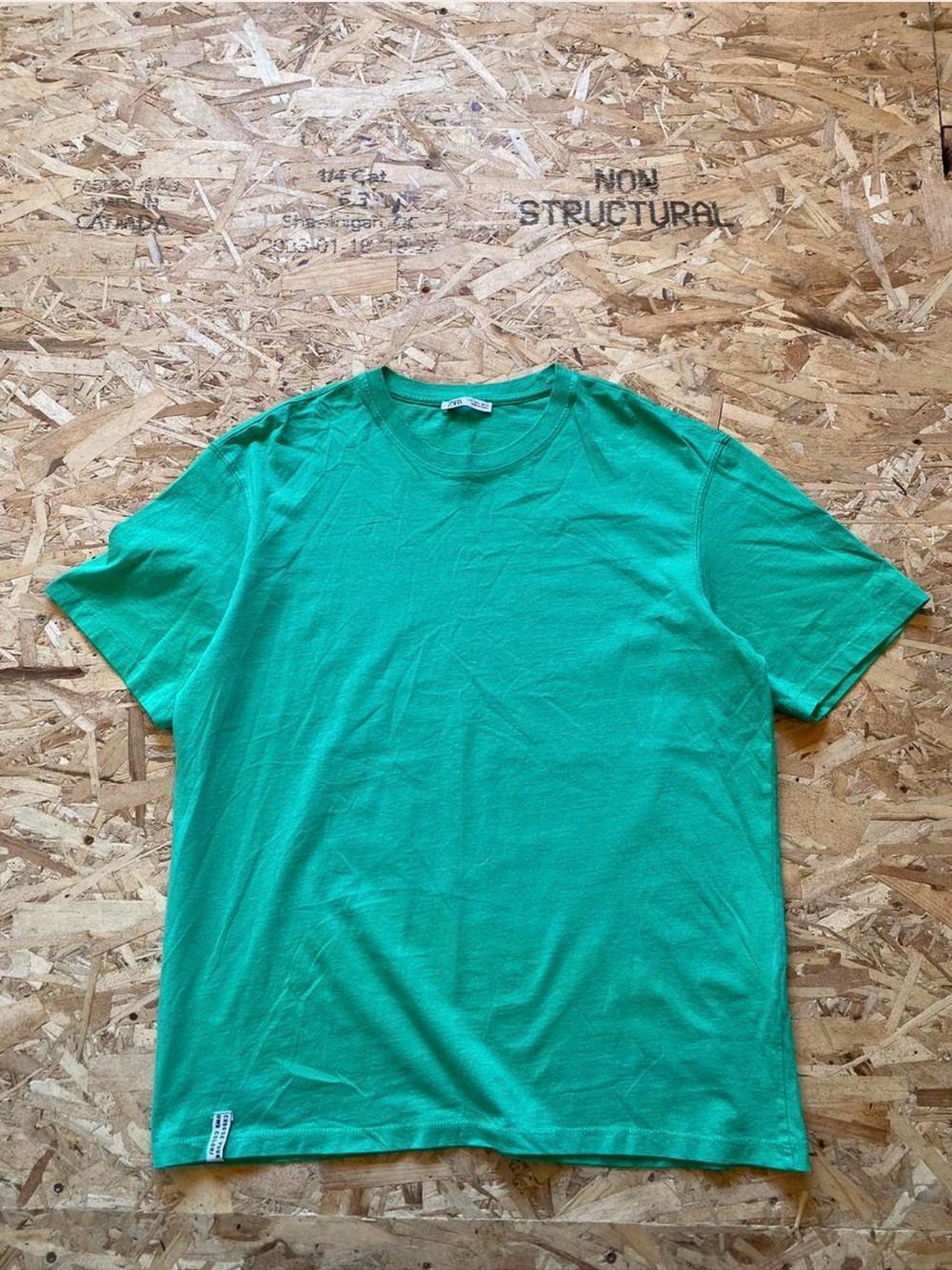 Zara Bright Green Short Sleeve Crew Tee